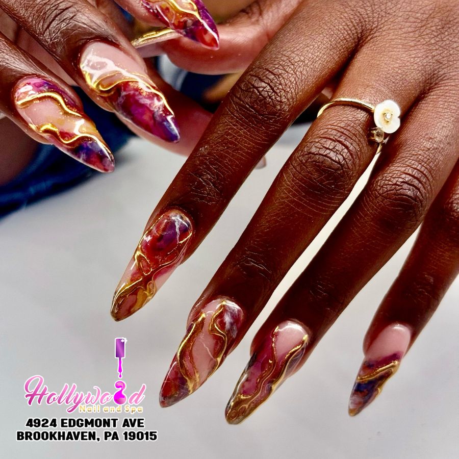 Nail design by Hollywood Nails and Spa